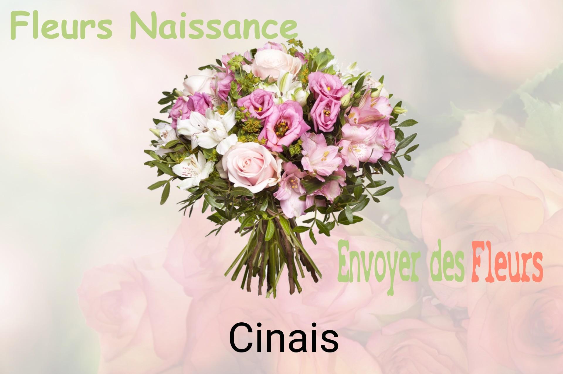 Bouquet de fleurs de naissance livré à Cinais